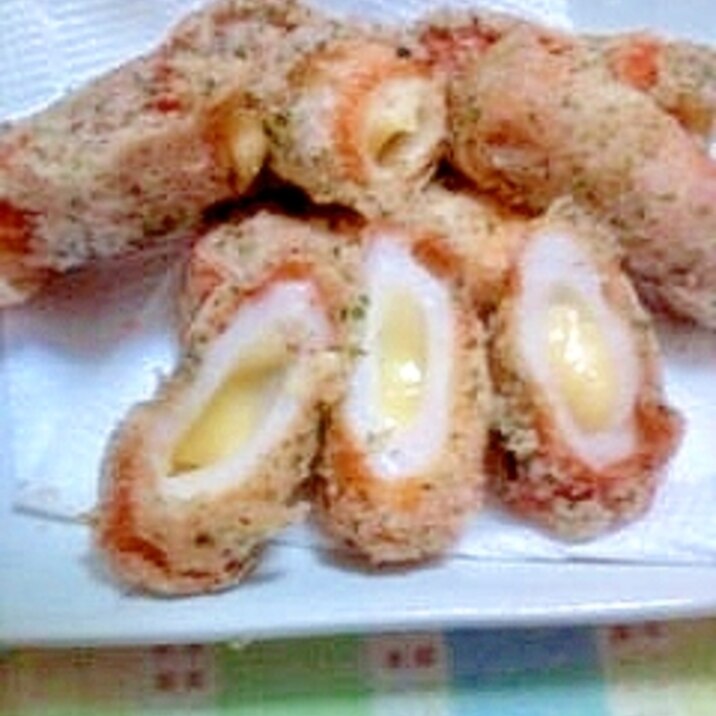 誰でもカリカリに!ちくわの磯部揚げinチーズ